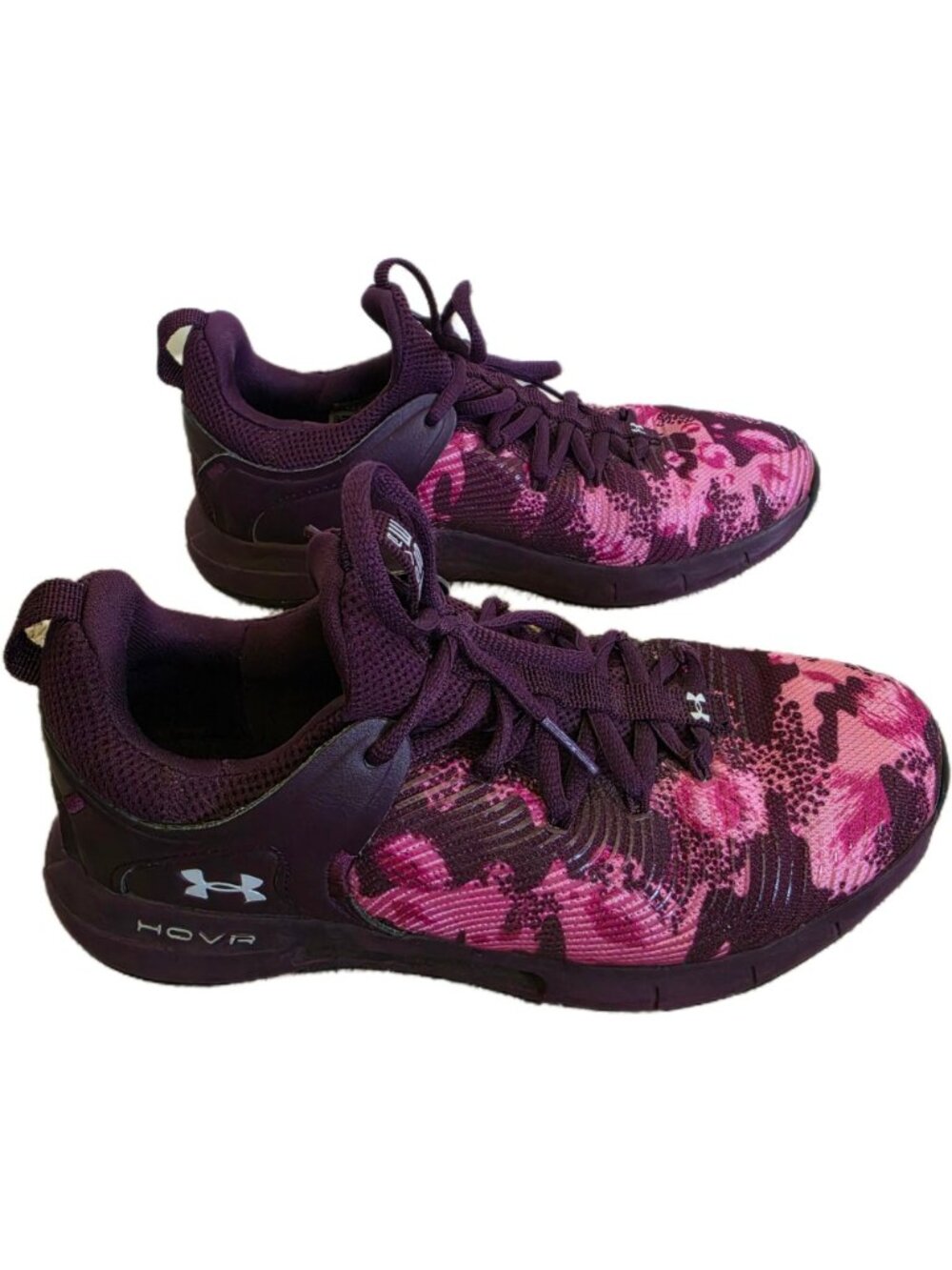 Under Armour HOVR Rise 2 Print Purple Pink Cross Trainer Gym Shoes Women 7.5 - Picture 7 of 8